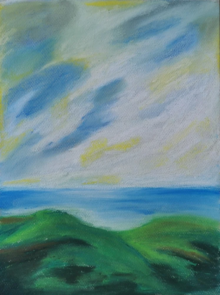 Calm Before the Storm - pastel on paper