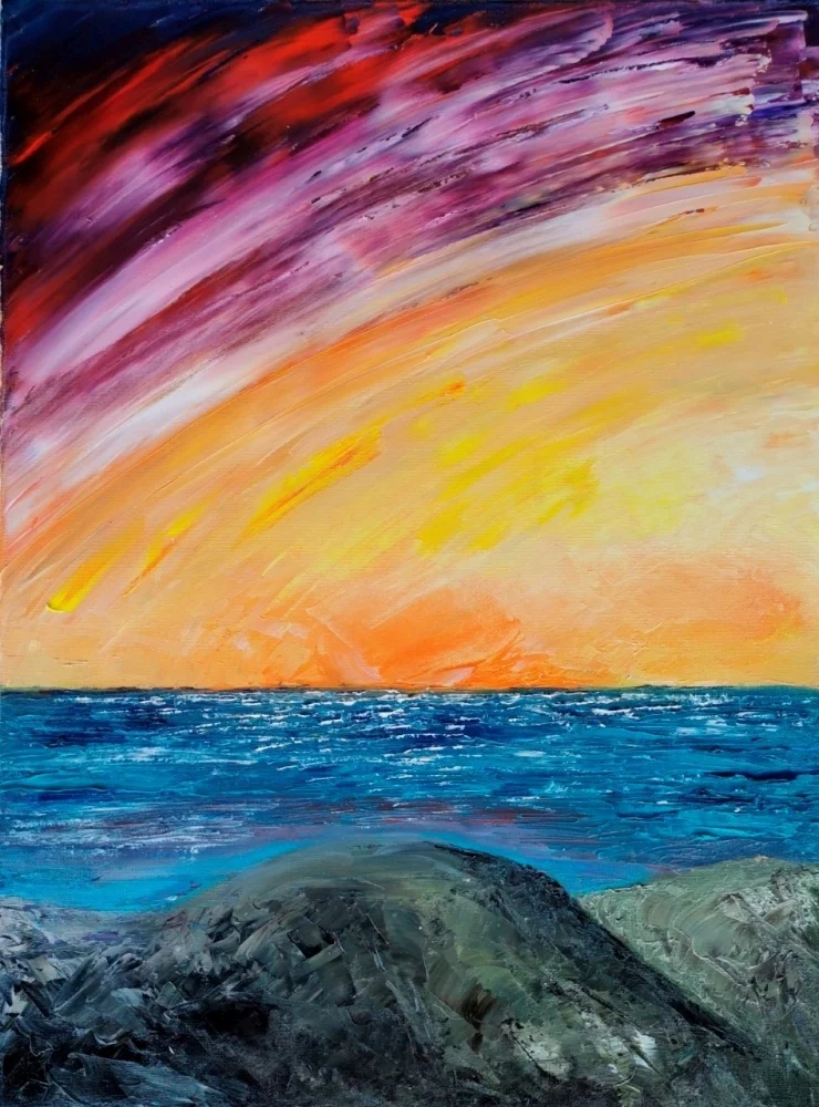 Sunset - oil on canvas